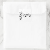 MUSICAL NOTES - STICKER VAN MUZIEKLIEFHEBBER (Tas)