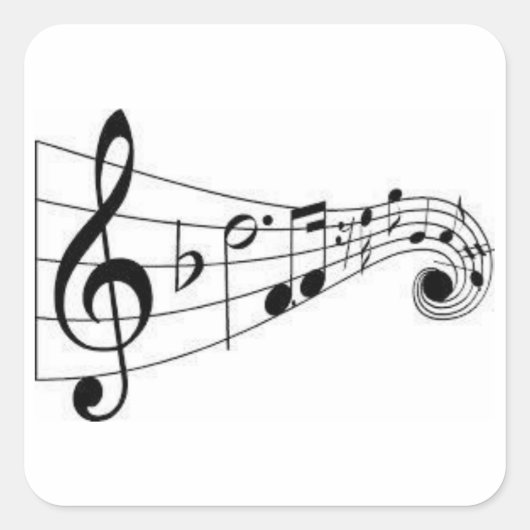 MUSICAL NOTES - STICKER VAN MUZIEKLIEFHEBBER (Voorkant)