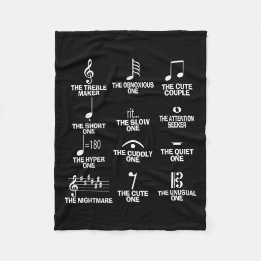 Musical Notes Symbol Definition Humor Funny Christ Fleece Deken (Voorkant)
