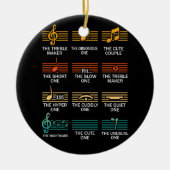 Musical Notes Symbol Definition Humor Funny Christ Keramisch Ornament (Voorkant)
