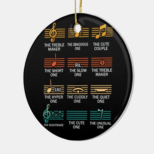 Musical Notes Symbol Definition Humor Funny Christ Keramisch Ornament (Links)