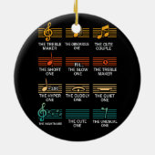 Musical Notes Symbol Definition Humor Funny Christ Keramisch Ornament (Achterkant)