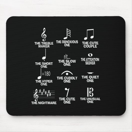 Musical Notes Symbol Definition Humor Funny Christ Muismat (Voorkant)