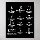 Musical Notes Symbol Definition Humor Funny Christ Poster (Voorkant)