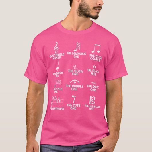 Musical Notes Symbol Definition Humor Funny Christ T-shirt (Voorkant)