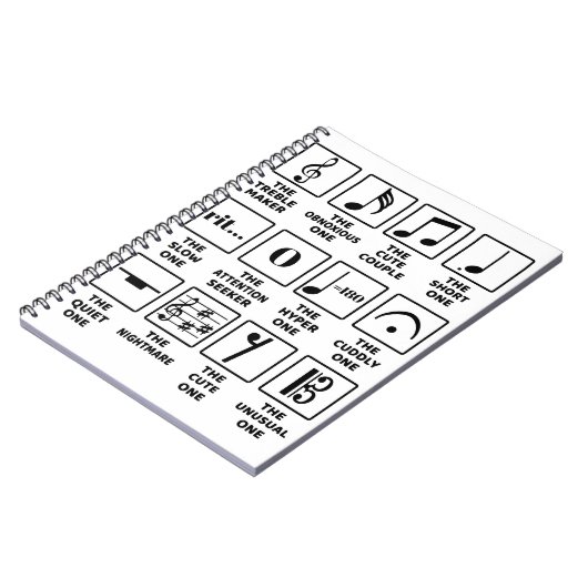 Musical Notes Symbol Definition Notitieboek (Linkerzijde)