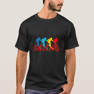 Musical Notes Symbol Ski and winter Sport 3 T-shirt