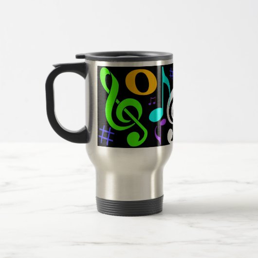 Musical Notes Travel Mug Reisbeker (Links)