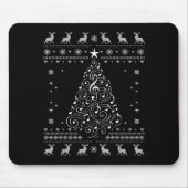 Musical Notes Tree Christmas Ugly Sweater Xmas  Muismat (Voorkant)