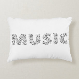 Musical Notes Typography Music Accent Kussen