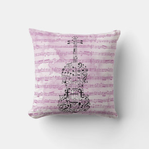 Musical Notes Violin Kussen