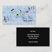 Musical Notes Visitekaartje (Voorkant / Achterkant)