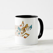 Musical Notes Zondag de beste dag Mok (Voorkant rechts)