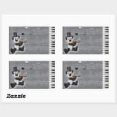 Musical Panda Rectangle Sticker (Vel)