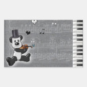 Musical Panda Rectangle Sticker (Voorkant)