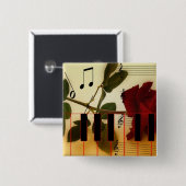Musical Panio Keys Vierkante Button 5,1 Cm (Voorkant /achterkant)
