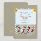 Musical Parade Birthday Uitnodiging (Voorkant / Achterkant)