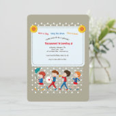 Musical Parade Birthday Uitnodiging (Staand voorkant)