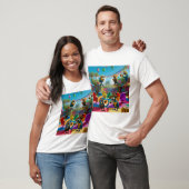 Musical Parrot Party T shirt voor mannen, vrouwen (Unisex)