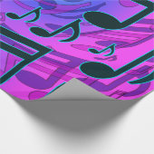 Musical Pattern Dreamweaver Swirly Muzieknoten Cadeaupapier (Hoek)