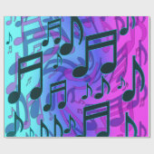 Musical Pattern Dreamweaver Swirly Muzieknoten Cadeaupapier (Vlak)