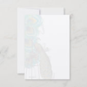 Musical Peacock Bird Cage Feather Hartelijk dank Bedankkaart (Achterkant)