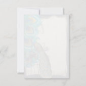 Musical Peacock Birdcage Feather Wedding Bedankt (Achterkant)