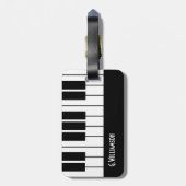 Musical Piano Keys | Jouw namen toevoegen Bagagelabel (Achterkant verticaal)