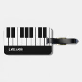 Musical Piano Keys | Jouw namen toevoegen Bagagelabel (Achterkant horizontaal)