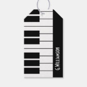 Musical Piano Keys | Jouw namen toevoegen Cadeaulabel (Voorkant)