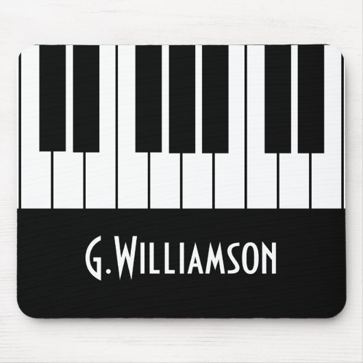 Musical Piano Keys | Jouw namen toevoegen Muismat (Voorkant)