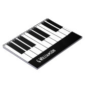 Musical Piano Keys | Jouw namen toevoegen Notitieboek (Linkerzijde)