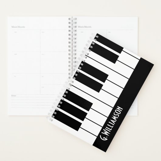 Musical Piano Keys | Jouw namen toevoegen Planner (Display)