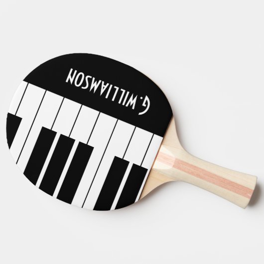 Musical Piano Keys | Jouw namen toevoegen Tafeltennisbatje (Zijkant)