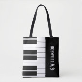 Musical Piano Keys | Jouw namen toevoegen Tote Bag (Voorkant)