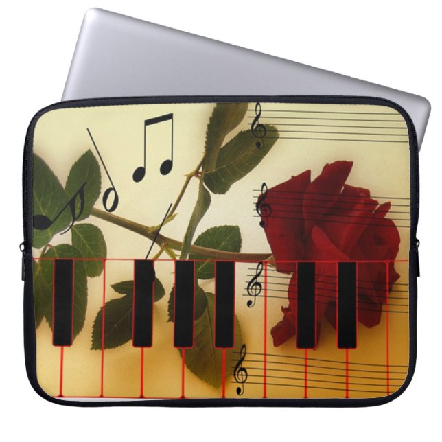 Musical Piano Keys Laptop Sleeve (Voorkant)