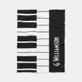 Musical Piano Keys voegt Jouw naam toe Fleece Deken (Voorkant)