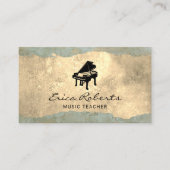 Musical Piano Logo  Bronze & Gold Music Visitekaartje (Voorkant)