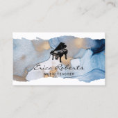 Musical Piano Logo Modern Waterverf Music Visitekaartje (Voorkant)