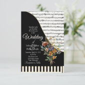 Musical Piano-themaconteur Kaart (Staand voorkant)