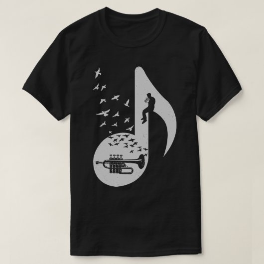 Musical Piccolo Trompet T-shirt (Design voorkant)