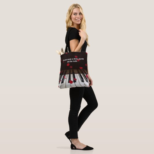 Musical Quote op Piano Keys-Canvas tas (Op model)