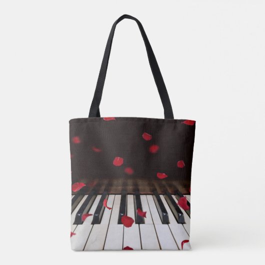 Musical Quote op Piano Keys-Canvas tas (Achterkant)