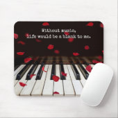 Musical Quote op Piano Keys Muismat (Met muis)