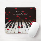 Musical Quote op Piano Keys Muismat (Met muis)