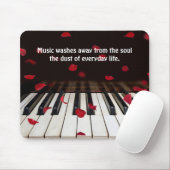 Musical Quote op Piano Keys Muismat (Met muis)