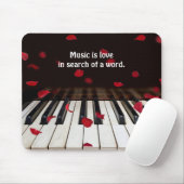 Musical Quote op Piano Keys Muismat (Met muis)