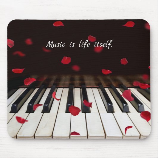 Musical Quote over de Muismat Piano Keys (Voorkant)