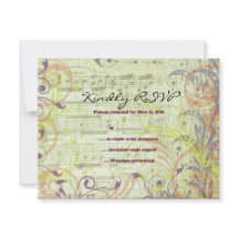 MUSICAL RED POPPY Bat Mitzvah Reply Kaart