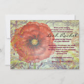 MUSICAL RED POPPY Bat Mitzvah Uitnodiging (Voorkant)